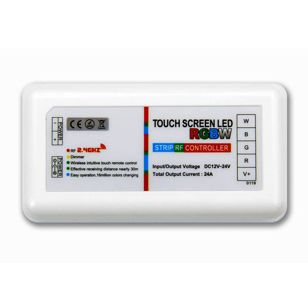 DC12/24V Max 24A 6A4CH, LED RGBW Controller With WIFI Hub 2.4GHz RF Touch Color Remote For RGBW LED Light Strips DC12/24V Max 24A 6A4CH, LED RGBW Controller With WIFI Hub 2.4GHz RF Touch Color Remote For RGBW LED Light Strips